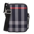 Burberry Mens Check Canvas Crossbody Bag
