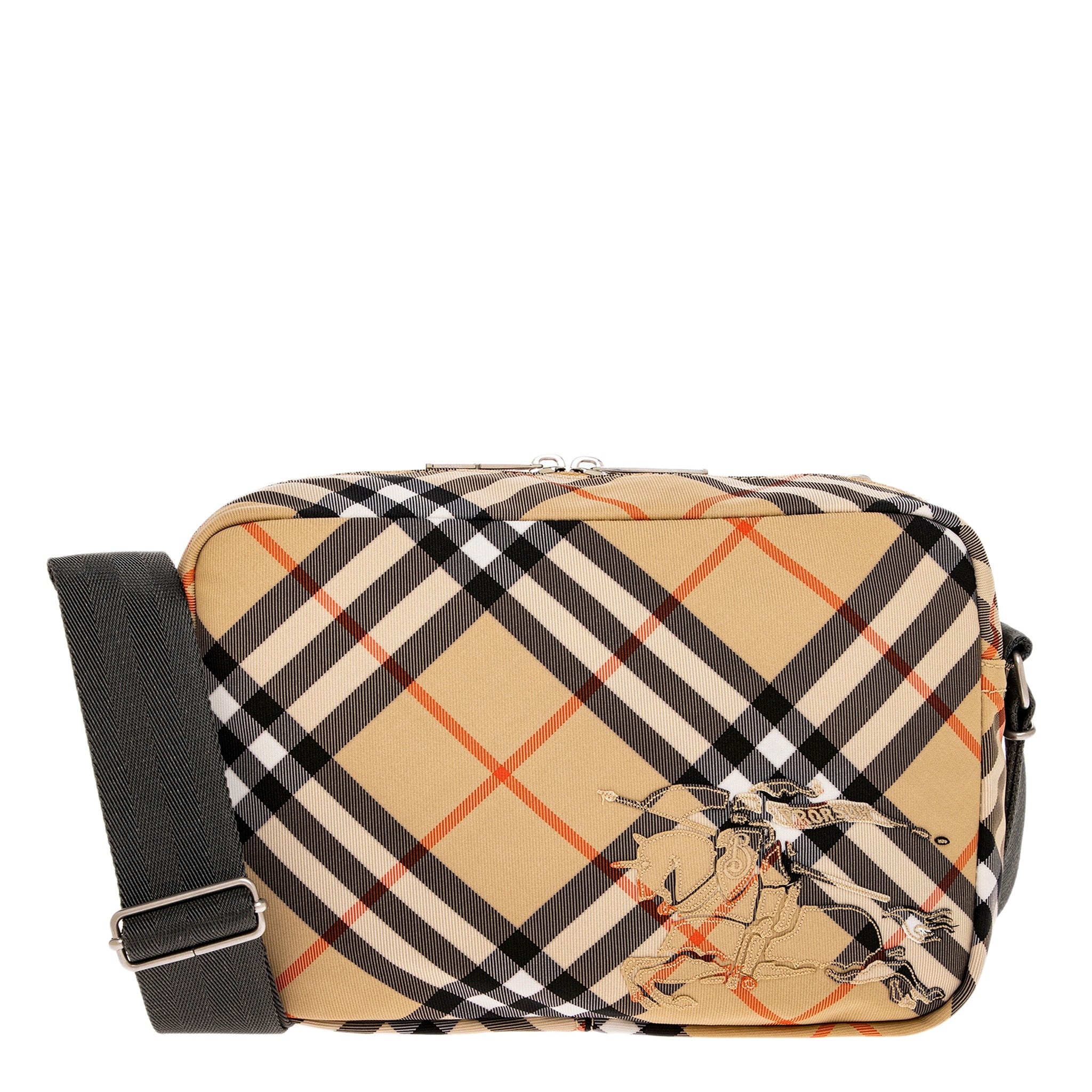 Burberry Mens Check Crossbody Bag