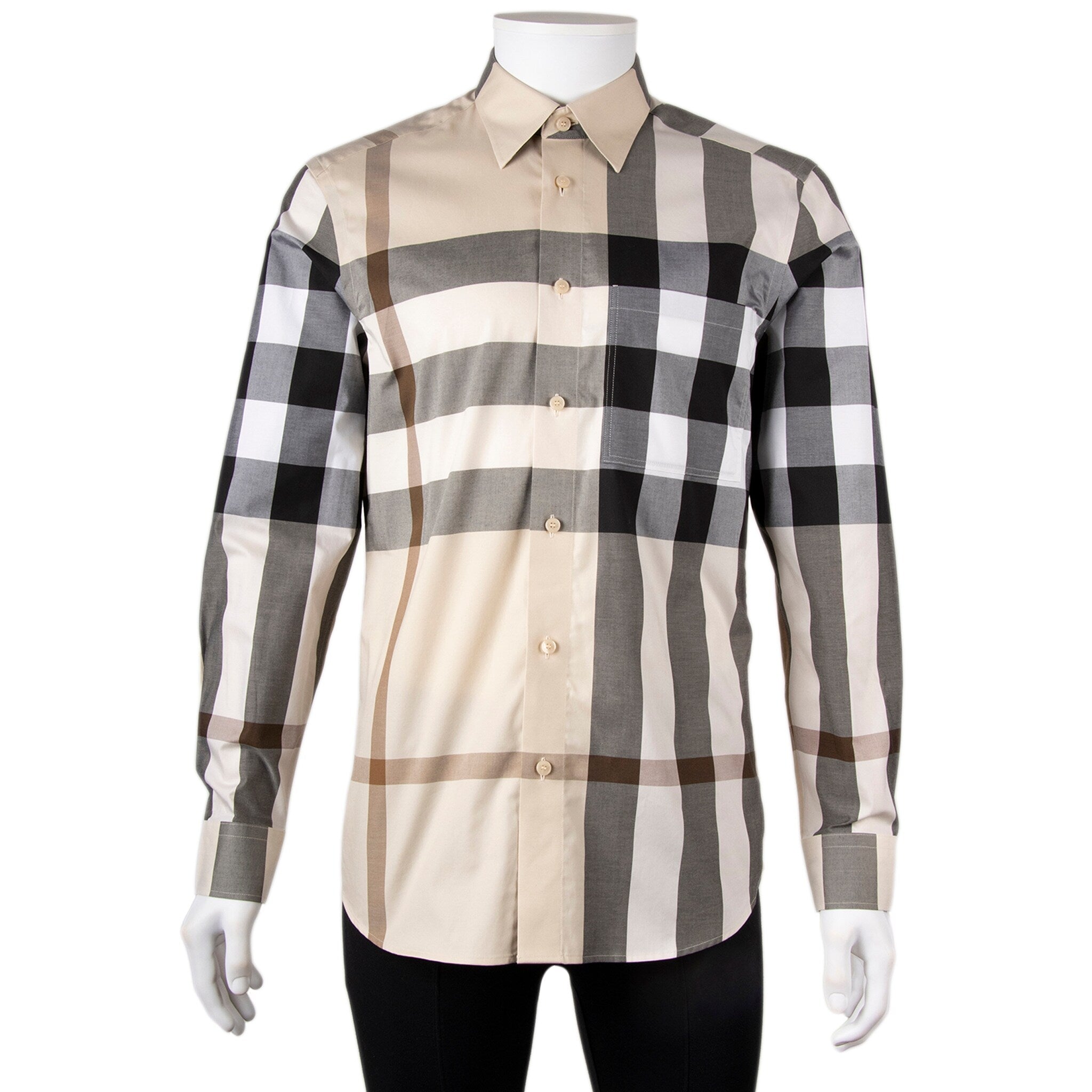 Burberry Mens Claverdon Regular Fit Check Cotton Shirt