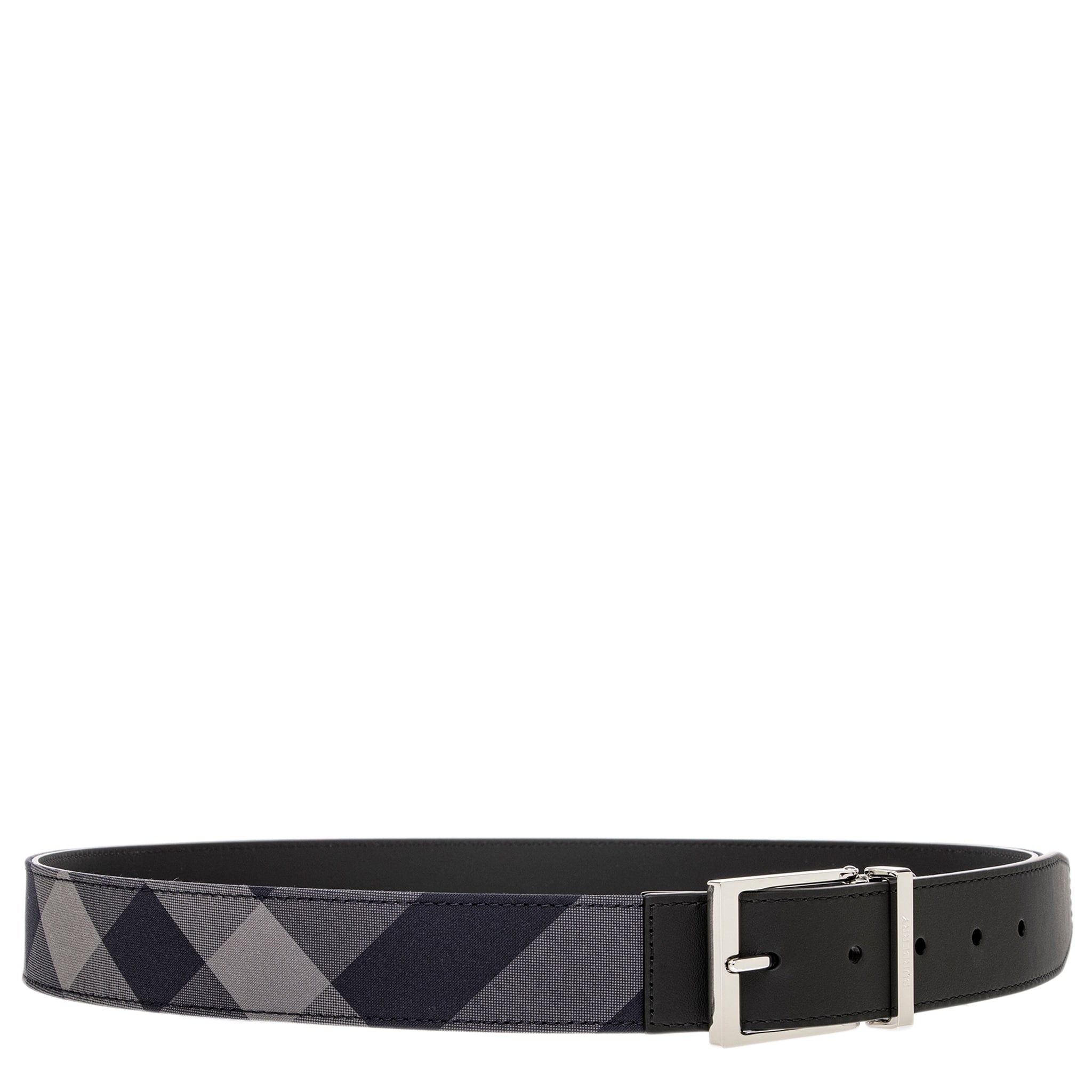 Burberry Mens Reversible Check Belt 1.4 Wide
