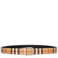 Burberry Mens Reversible Check Pin Belt 1.4 Wide