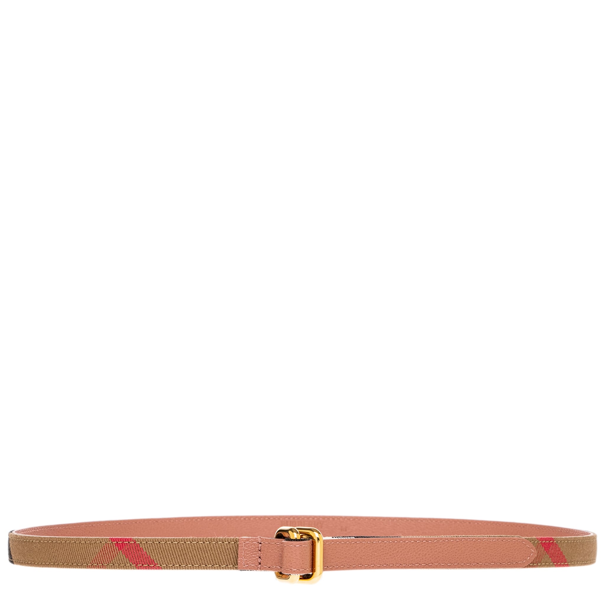 Burberry Reversible Check Pattern Slim Belt 0.6 Wide