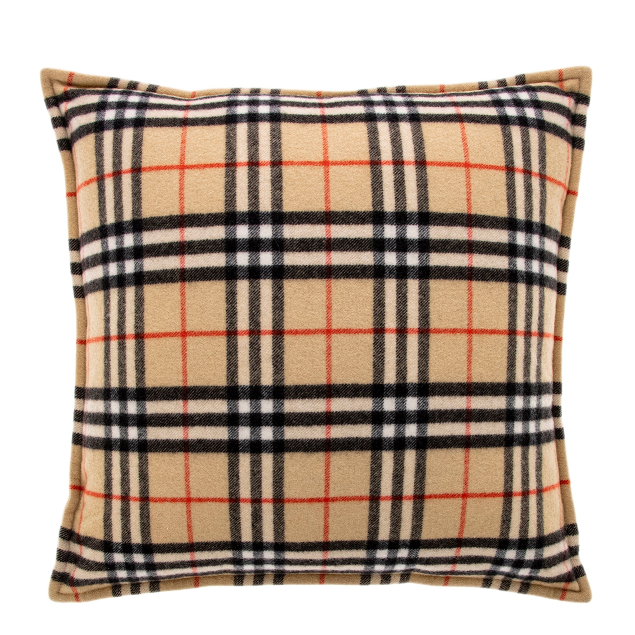 Burberry Wool Cashmere Check Cushion