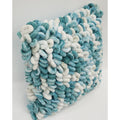 Burford Blue Shaggy Loop Throw Pillow