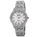 Burgi Womens Diamond Markers Mother Of Pearl Japanese Quartz Bracelet Watch