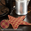 Vhc Burgundy Star Red Primitive Classic Country Tabletop Kitchen Trivet
