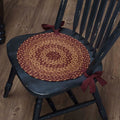 Vhc Burgundy Tan Jute Red Primitive Classic Country Tabletop Kitchen Chair Pad Set Of 6