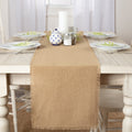 Burlap Natural Fringed Runner