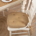 Tan Farmhouse Tabletop Kitchen Veranda Burlap Tan Chair Pad Cotton Solid Color Cotton Burlap Square