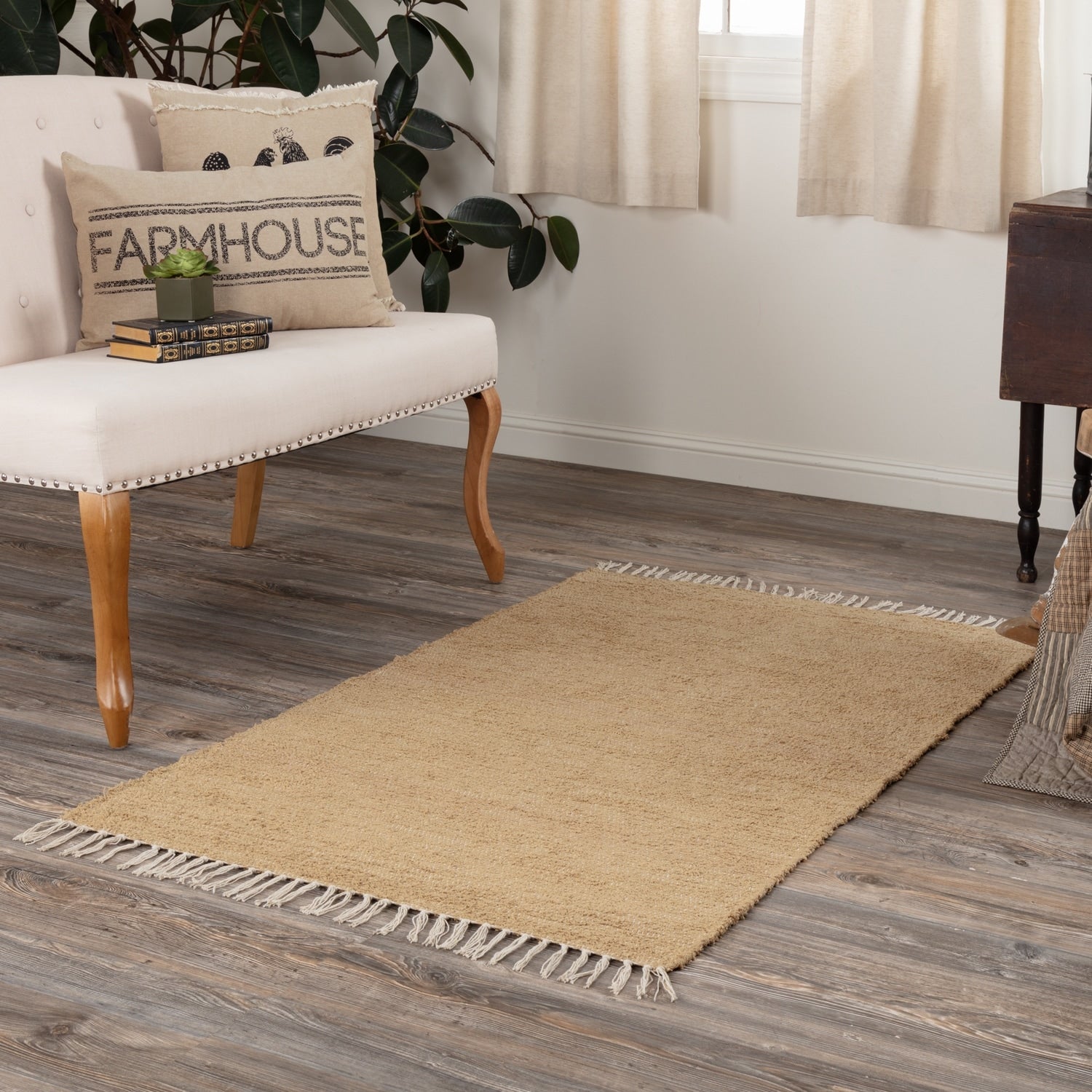 Burlap Natural Chindi Rag Rug 3 X 5 3 X 5