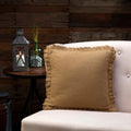 Burlap Natural 16 X 16 Fringed Pillow