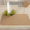 Burlap Natural Fringed Placemat Set Of 6