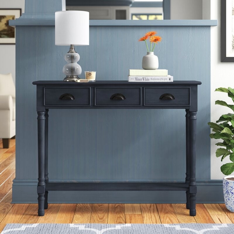Burlington 3 Drawer Wood Console Table