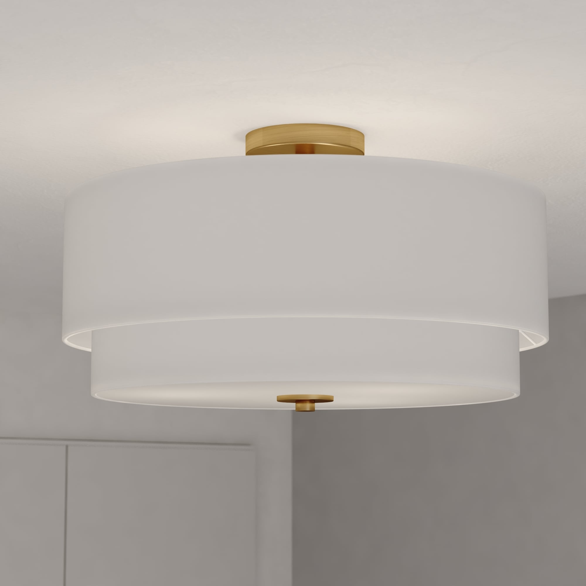 Vaxcel Burnaby 4L Semi Flush Mount Matte Brass
