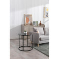 Burnham Home Designs Landon Brown Iron Round Side Table
