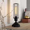 Burnham Industrial Cage Table Lamp Charcoal Gray