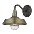 Burry 1 Light Antique Brass Exterior Wall Fixture