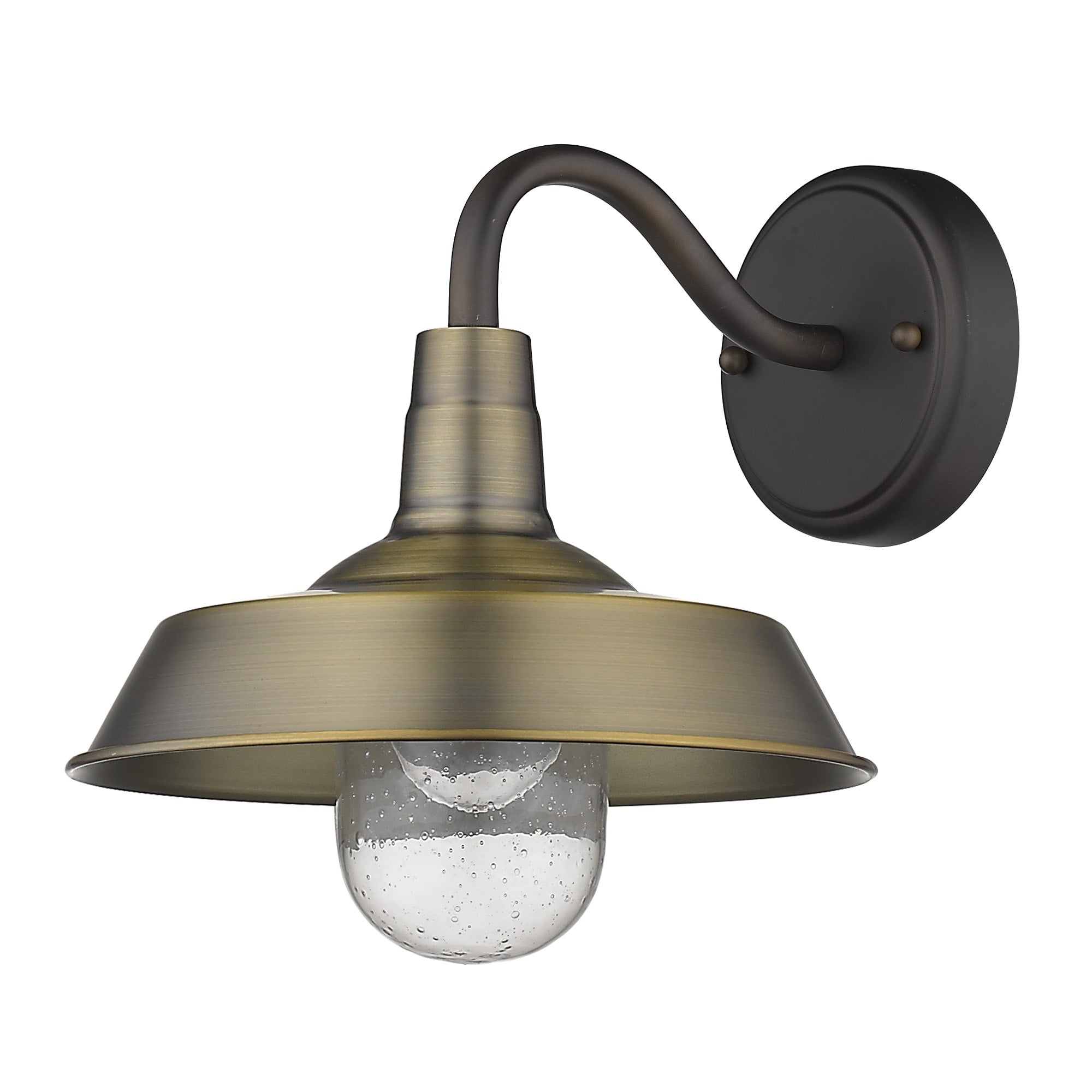Burry 1 Light Antique Brass Exterior Wall Fixture