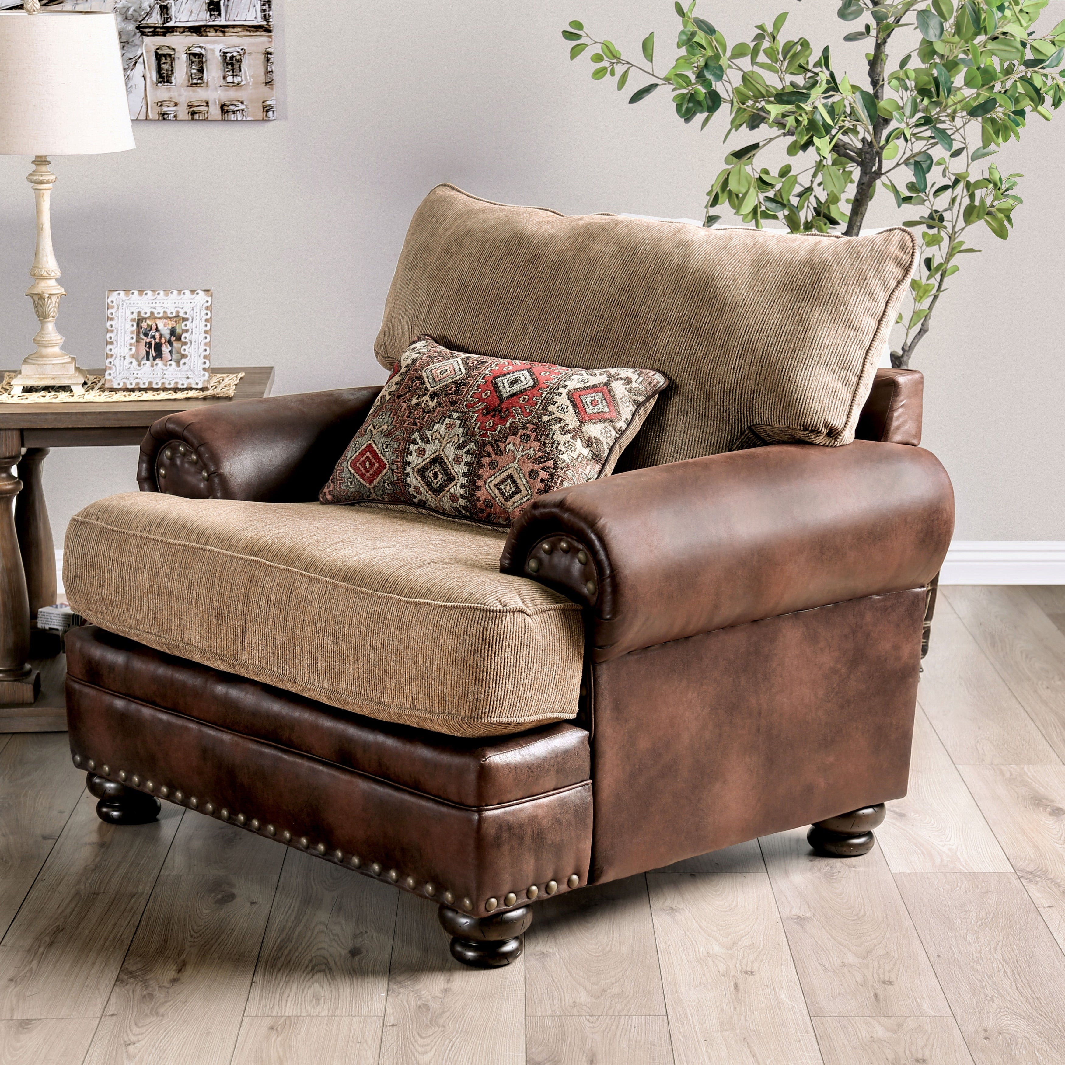 Burton Traditional Brown Armchair By Foa