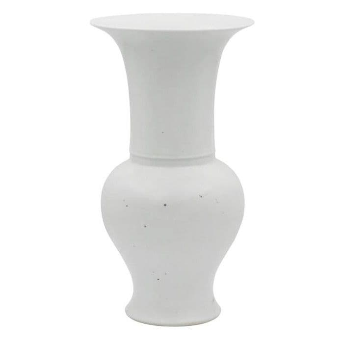 Busan White Baluster Vase
