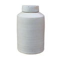 Busan White Round Tea Jar Large
