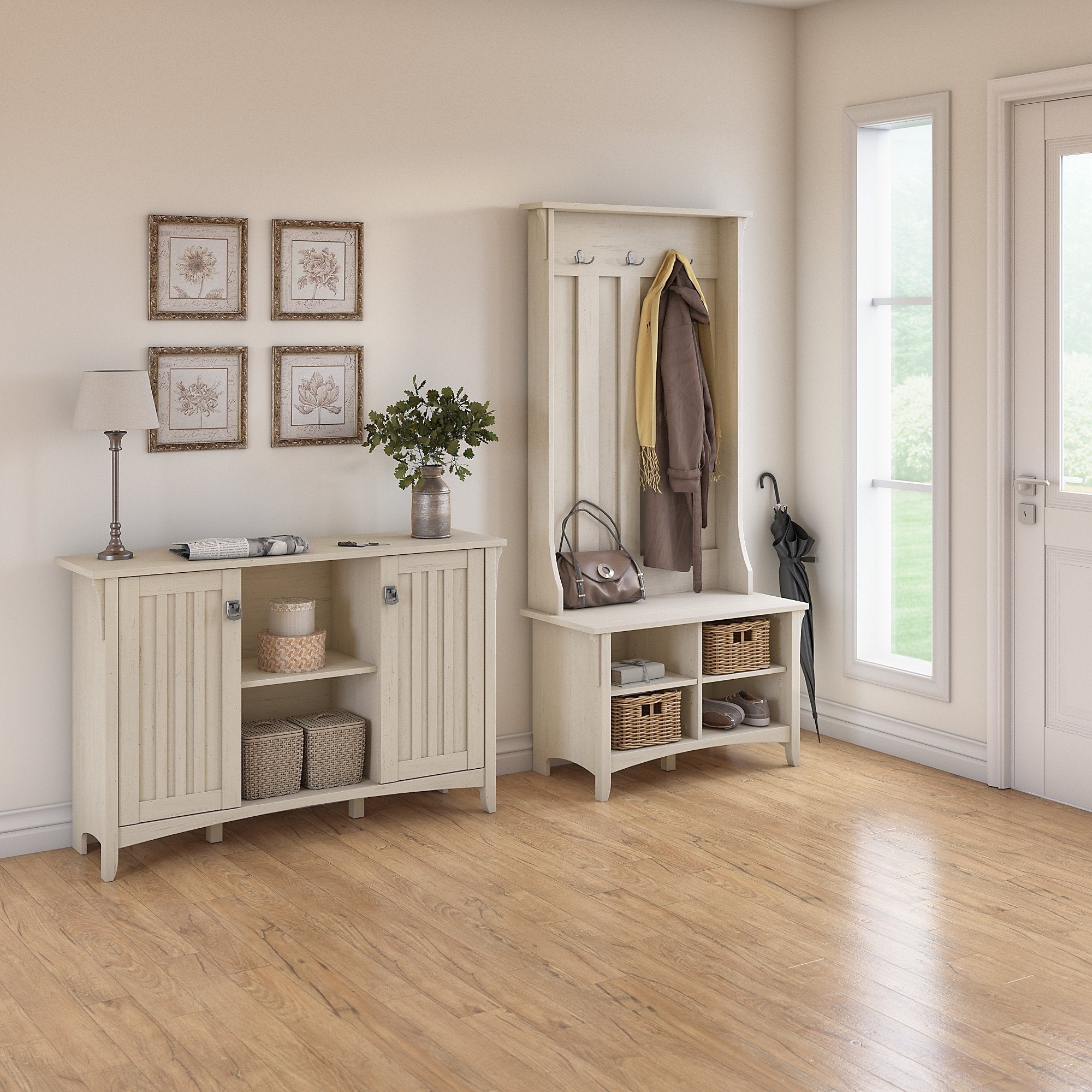 The Gray Barn Lowbridge Entryway Storage Set With Hall Tree