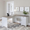 Salinas 60W L Shaped Desk With Storageby Bush Furniture
