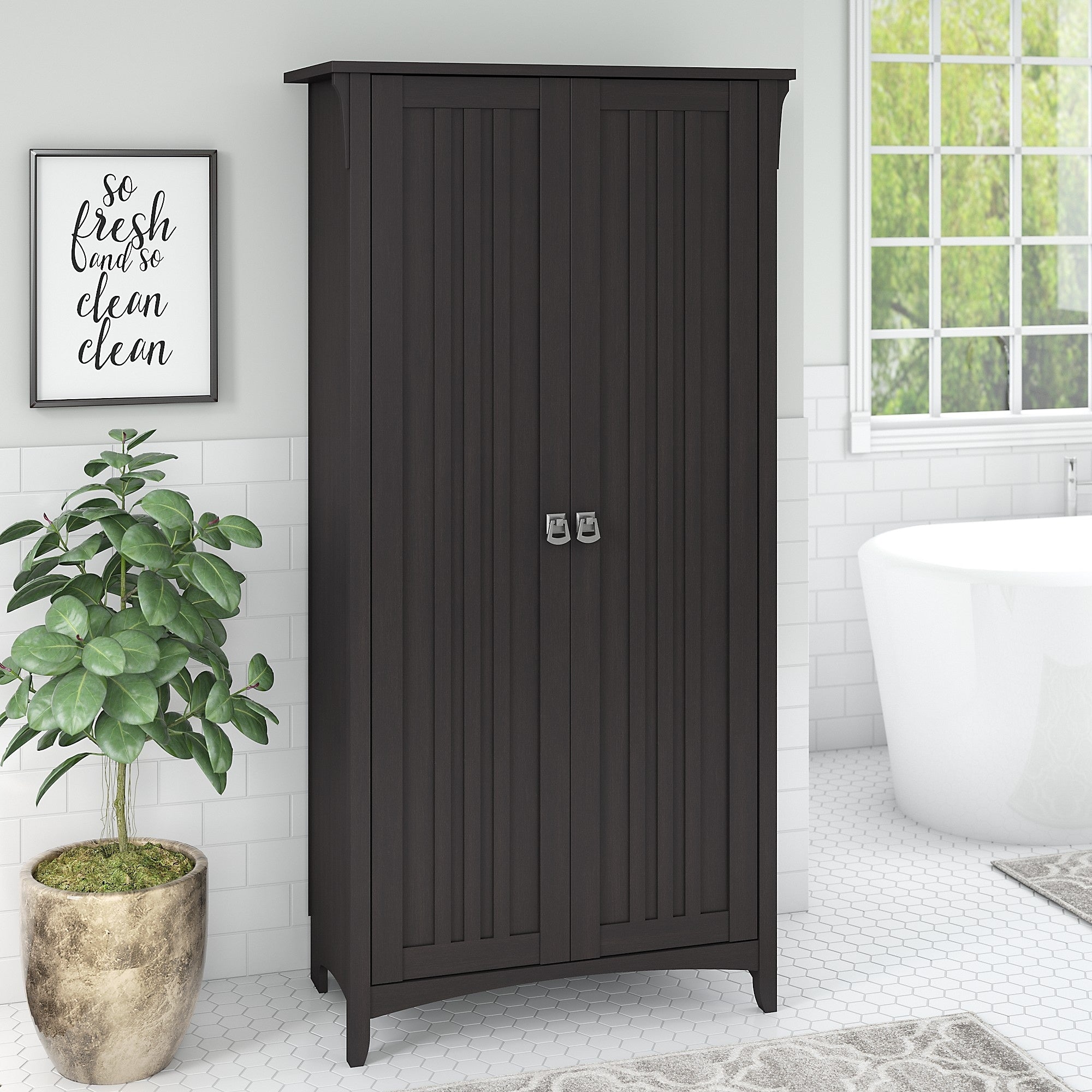 The Gray Barn Lowbridge Bathroom Storage Cabinet With Doors