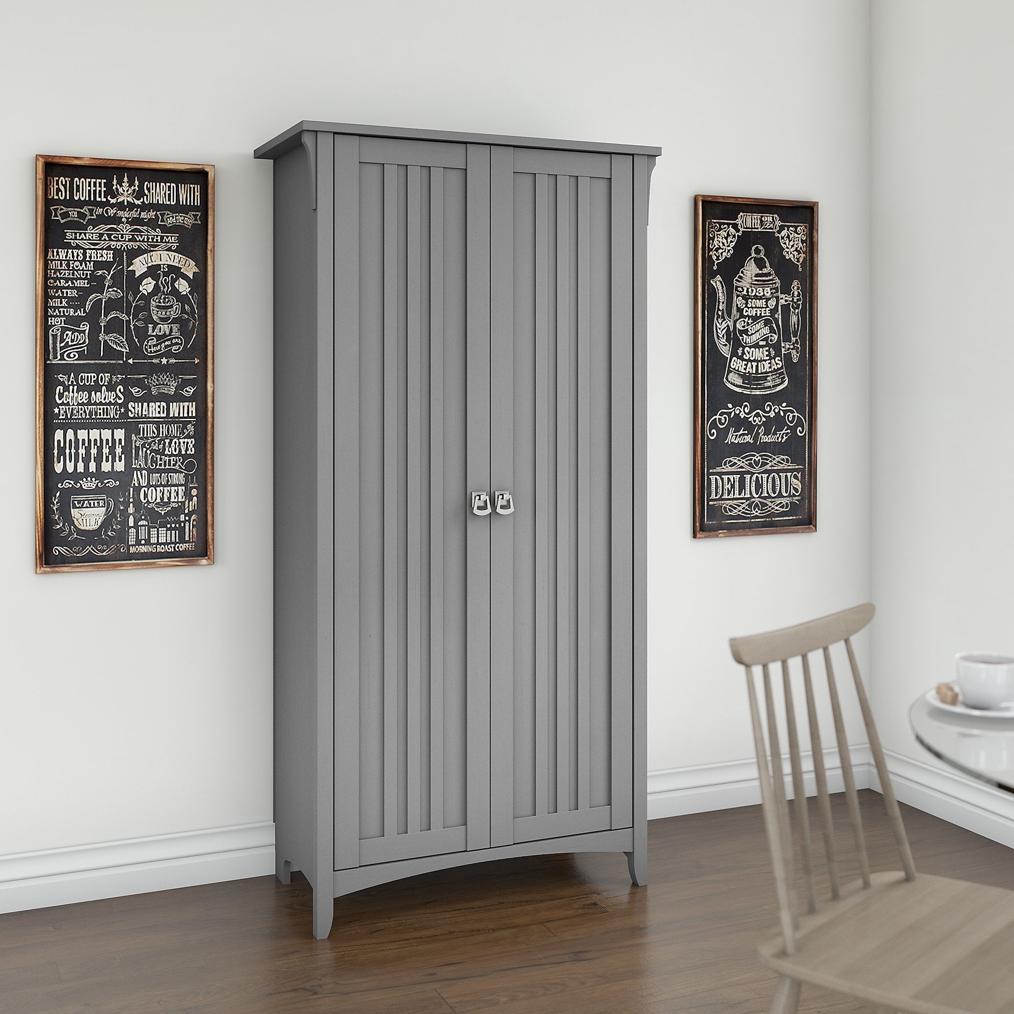 The Gray Barn Lowbridge Kitchen Pantry Cabinet With Doors