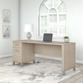 Bush Furniture Somerset 72W Office Desk With Drawers In Hansen Cherry