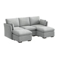 Bush Home Sienna Modular 3 Seater Double Ottoman Chaise Sectional