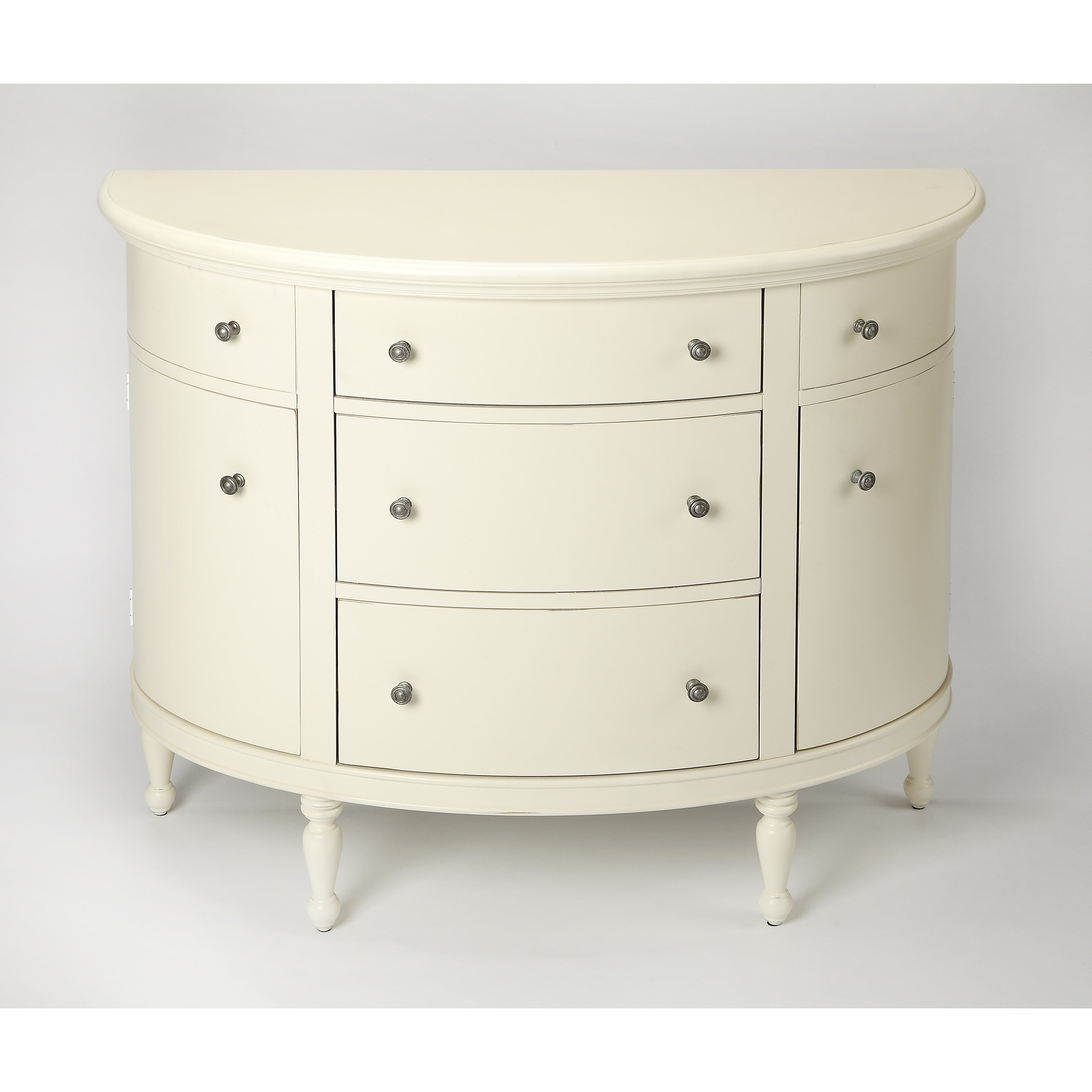 Butler Bedford White Demilune Console Chest