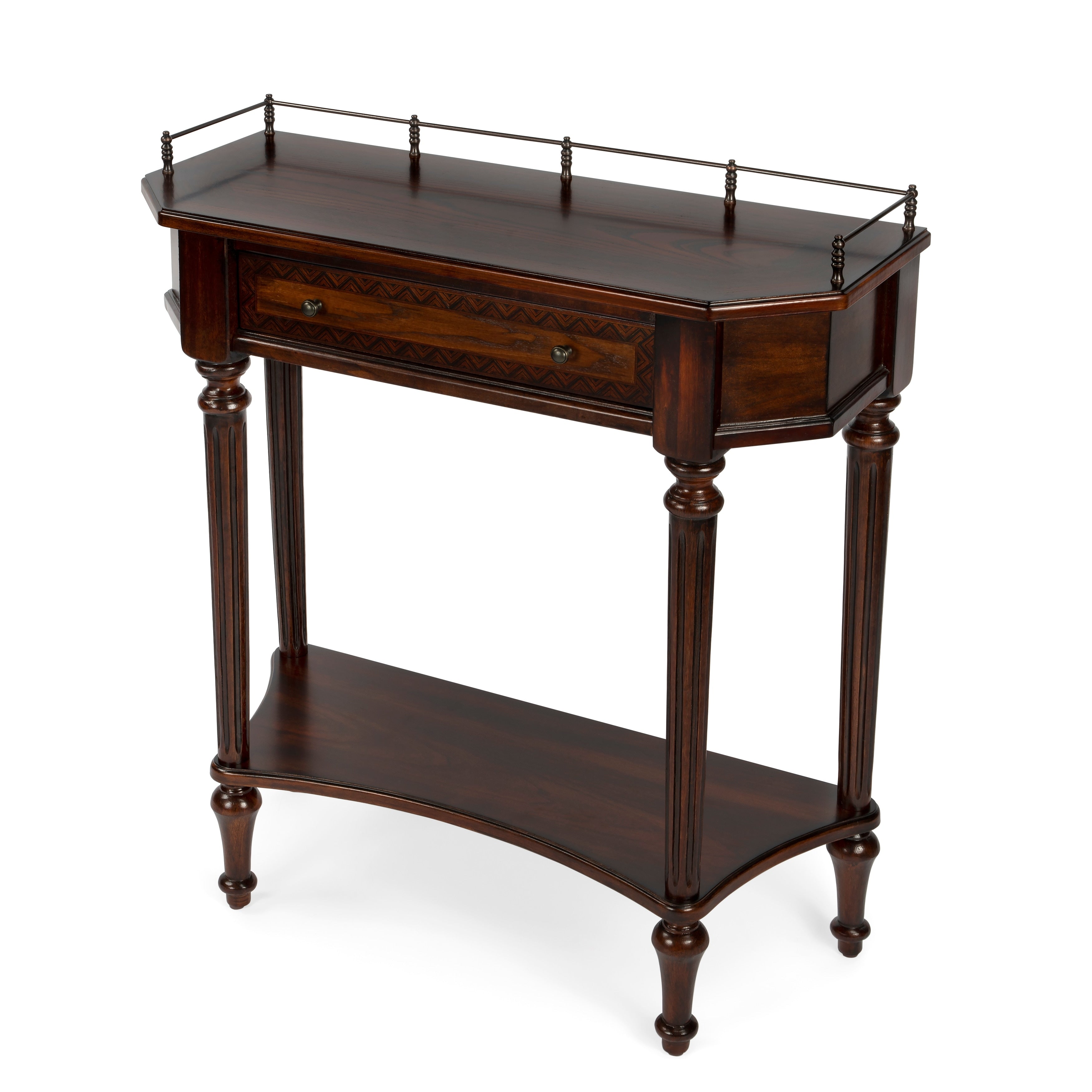 Handmade Butler Charleston Cherry Finished Brown Wood Veneer Plantation Console Table China