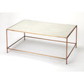 Butler Copperfield White Marble Coffee Table