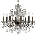 Butler 8 Light English Bronze Swarovski Spectra Crystal Chandelier