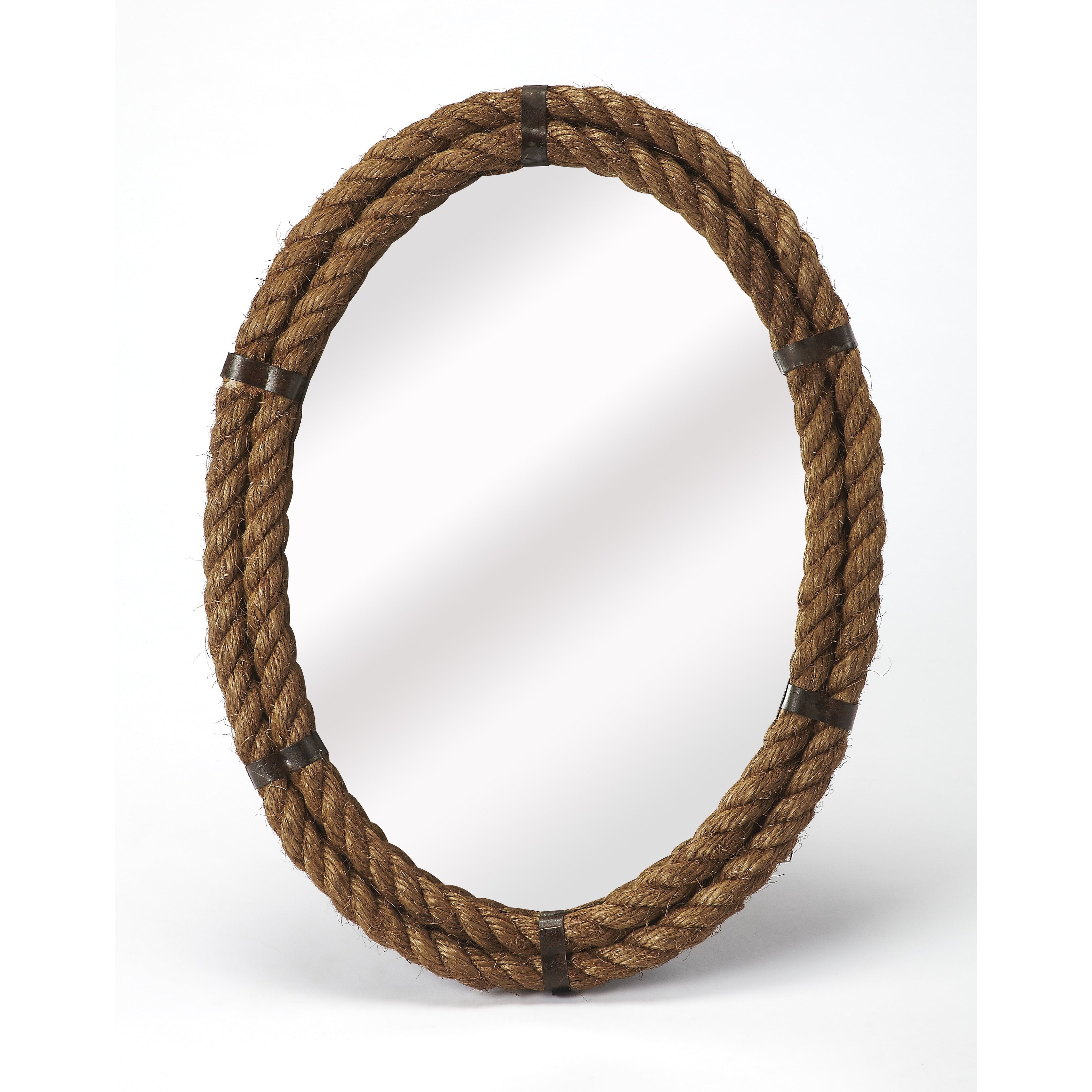 Butler Darby Brown Rope Oval Wall Mirror