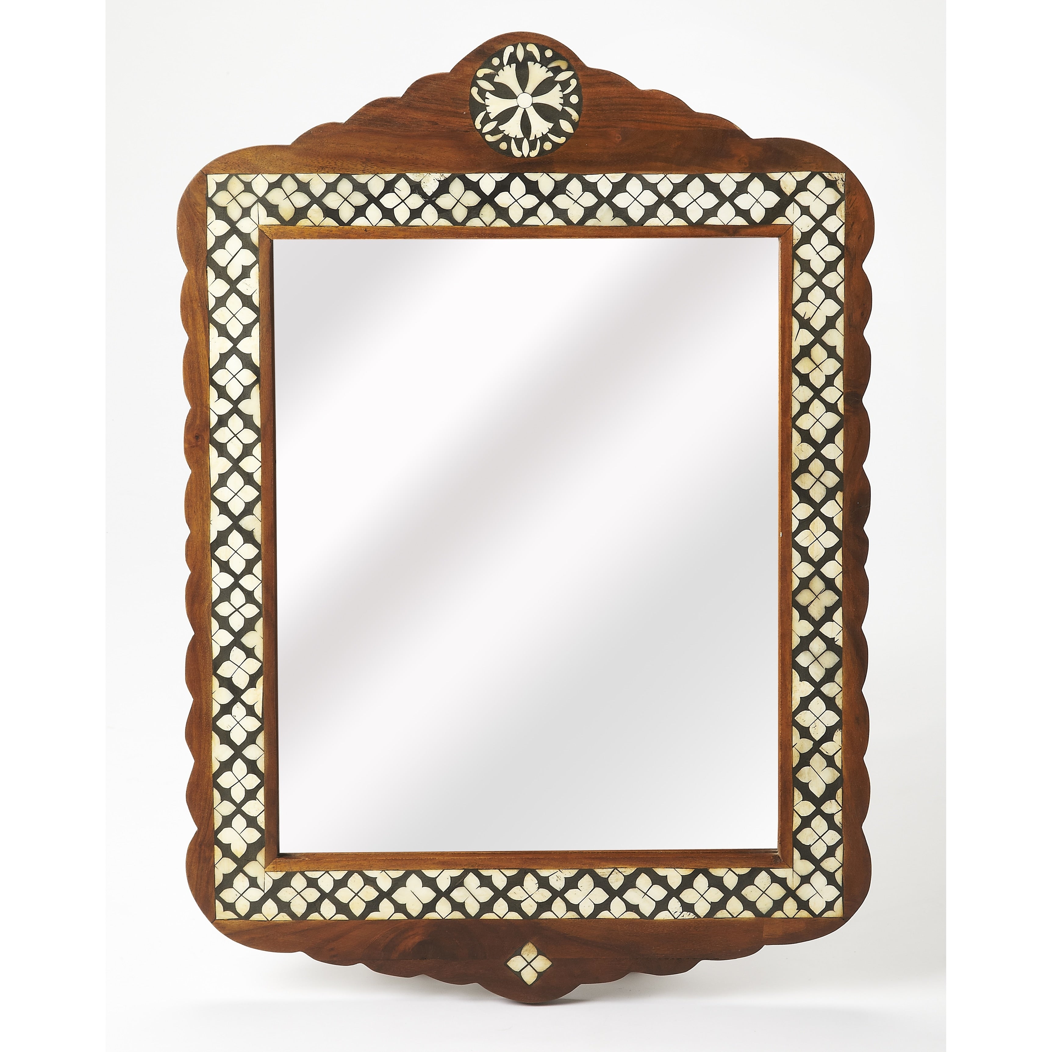 Butler Gabby Wood Bone Inlay Wall Mirror