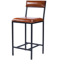 Butler Lazarus Leather Metal Counter Stool