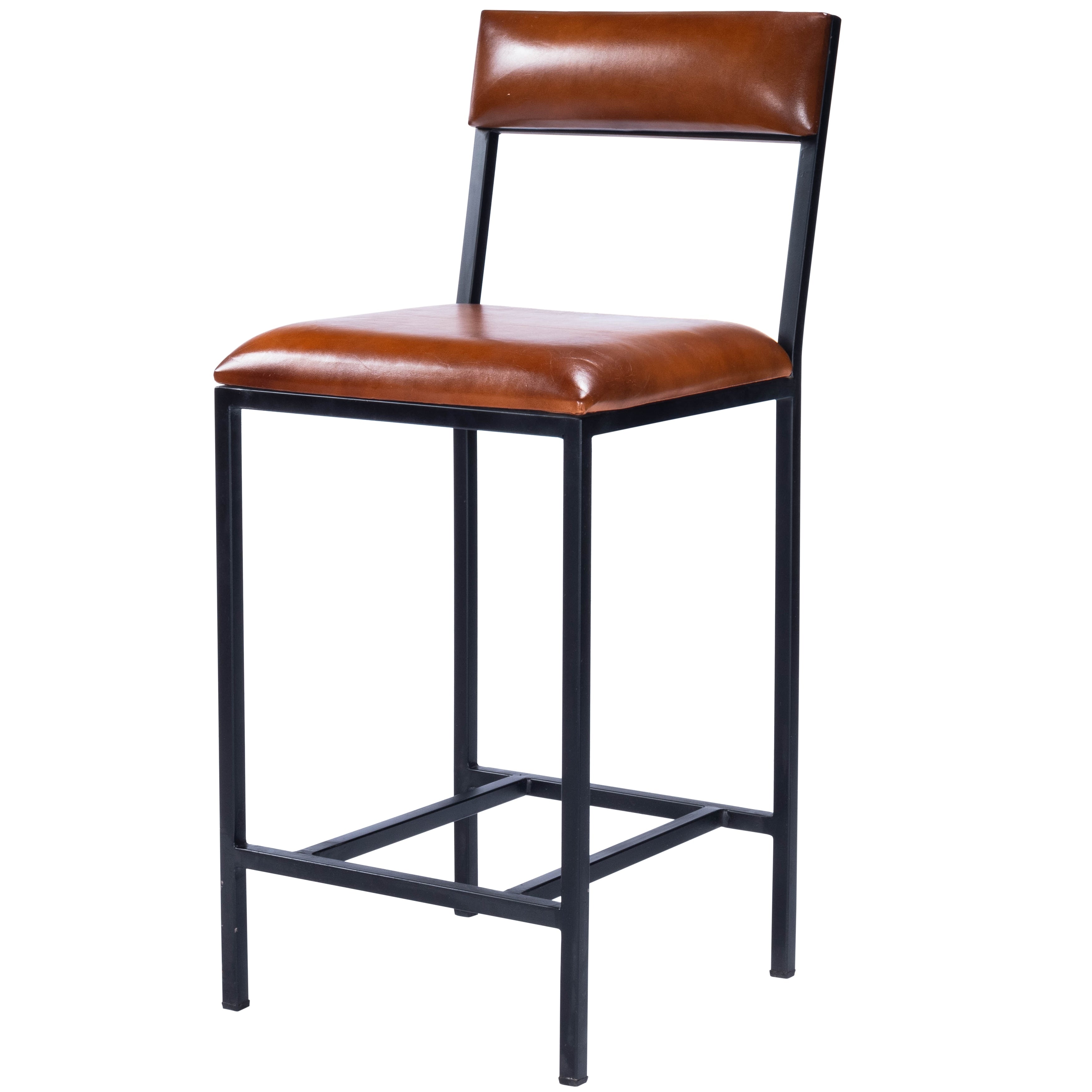 Butler Lazarus Leather Metal Counter Stool