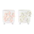 Butterfly Accent Dolomite Planter Set Of 2