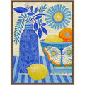 Butterfly Fruit Bowl By Susan Black Framed Canvas Wall Art