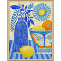 Butterfly Fruit Bowl By Susan Black Framed Mounted Canvas Wall Art Print