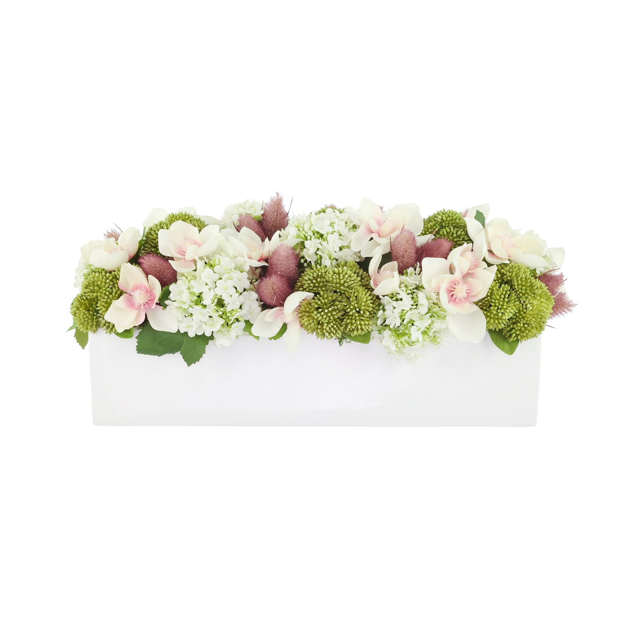 Butterfly Magnolias And Hydrangeas In Fiberstone Planter 7