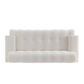 Button Tufted Upholstered 3 Seater Sofa Comfy Chenille Deep Seat Cloud Couch Compression Sofa For Apartment Living Room