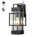 C Cattleya 1 Light Matte Black Geometric Dusk To Dawn Outdoor Wall Sconce Light