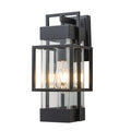 C Cattleya 1 Light Matte Black Geometric Outdoor Wall Sconce Light