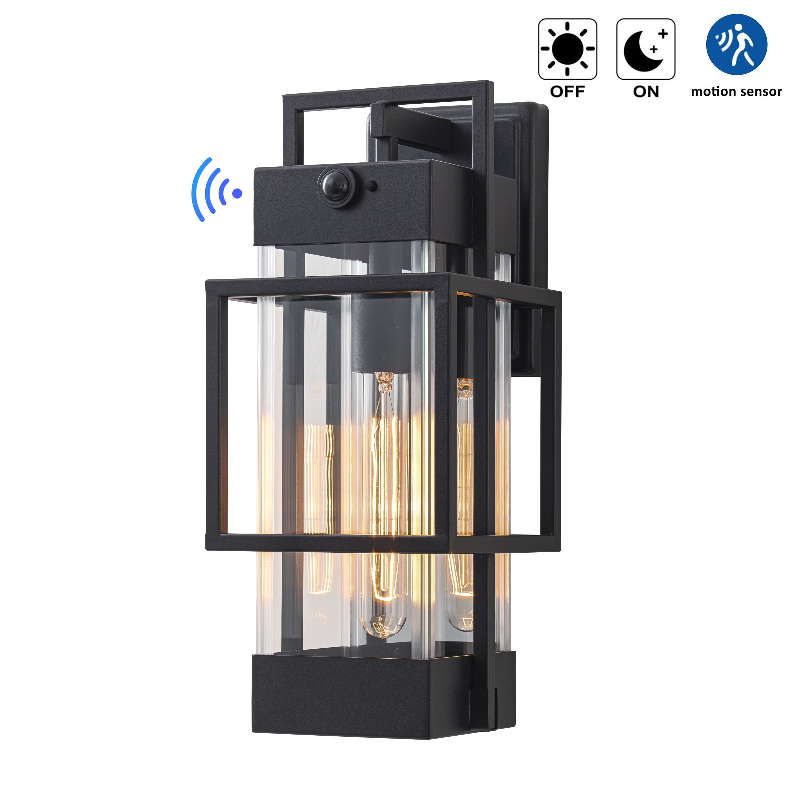 C Cattleya 1 Light Motion Sensor Geometric Outdoor Wall Sconce Light