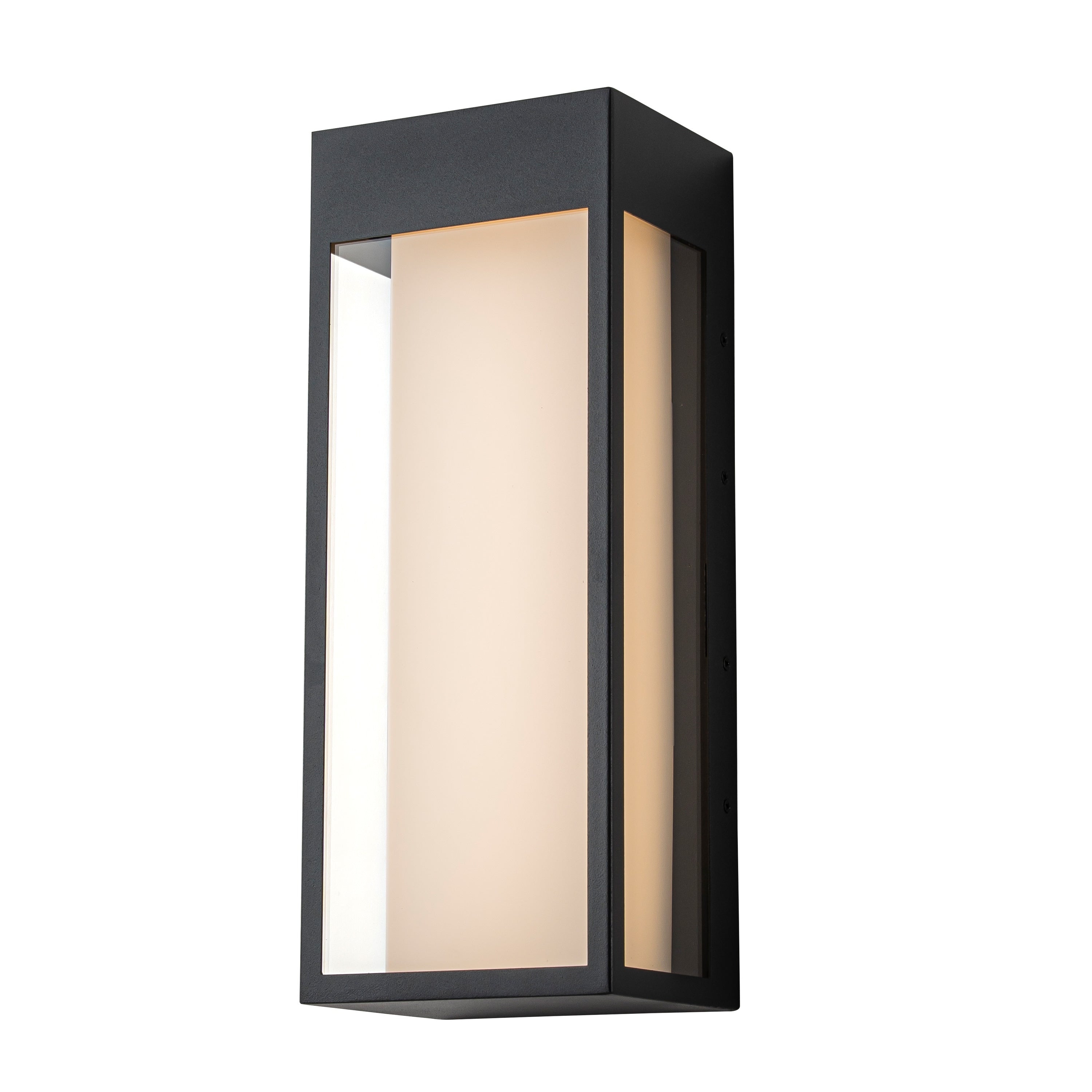 C Cattleya 14.5 Inch Matte Black Integrated Led Outdoor Wall Sconce Light
