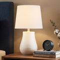 C Cattleya 19.25Inch Ceramic Table Lamp With Linen Shade