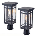 C Cattleya 2 Pack Solar Powered Outdoor Post Light